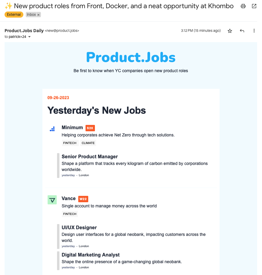 Product.Jobs Digest